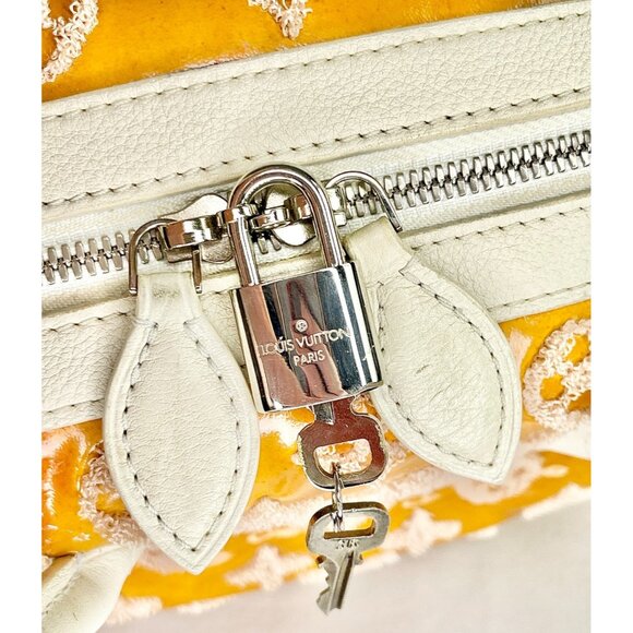 LOUIS VUITTON LV Monogram Bouclettes Speedy Amber Boston Embroidered Lambskin LV - Picture 13 of 16